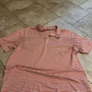 Cutter & Buck Orange Striped Auburn  Polo Shirt